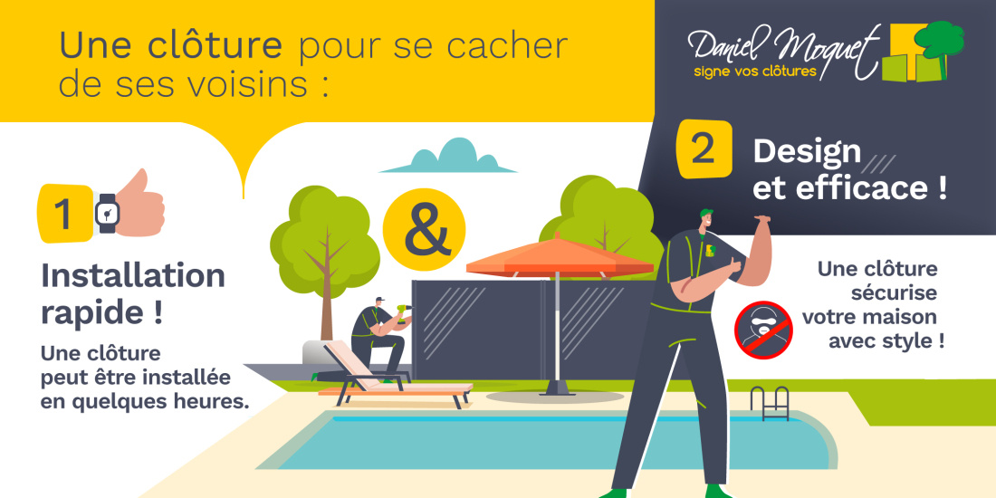 Une cl&ocirc;ture permet de se cacher de ses voisins