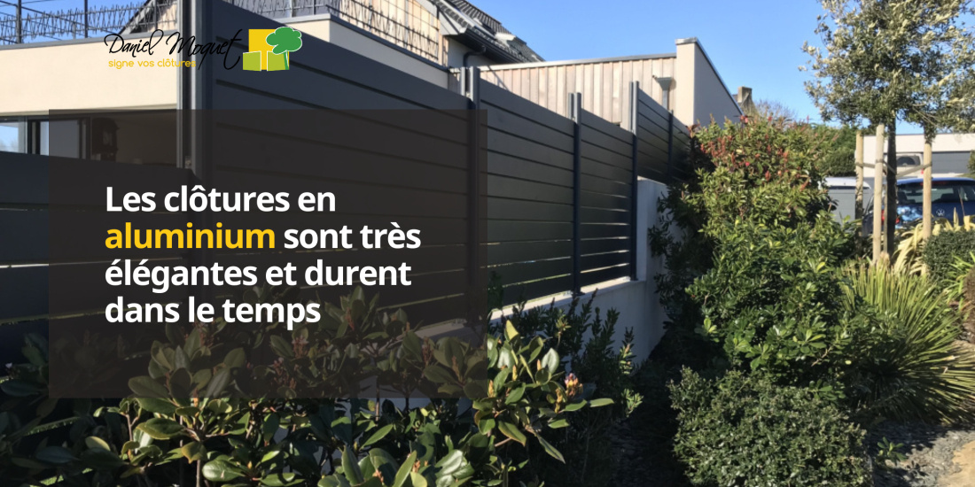 Les cl&ocirc;tures en aluminium sont tr&egrave;s &eacute;l&eacute;gantes et durent dans le temps