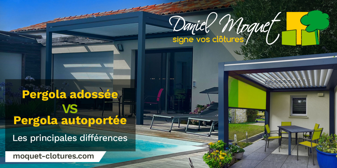 Pergola adoss&eacute;e vs pergola autoport&eacute;e : les principales diff&eacute;rences