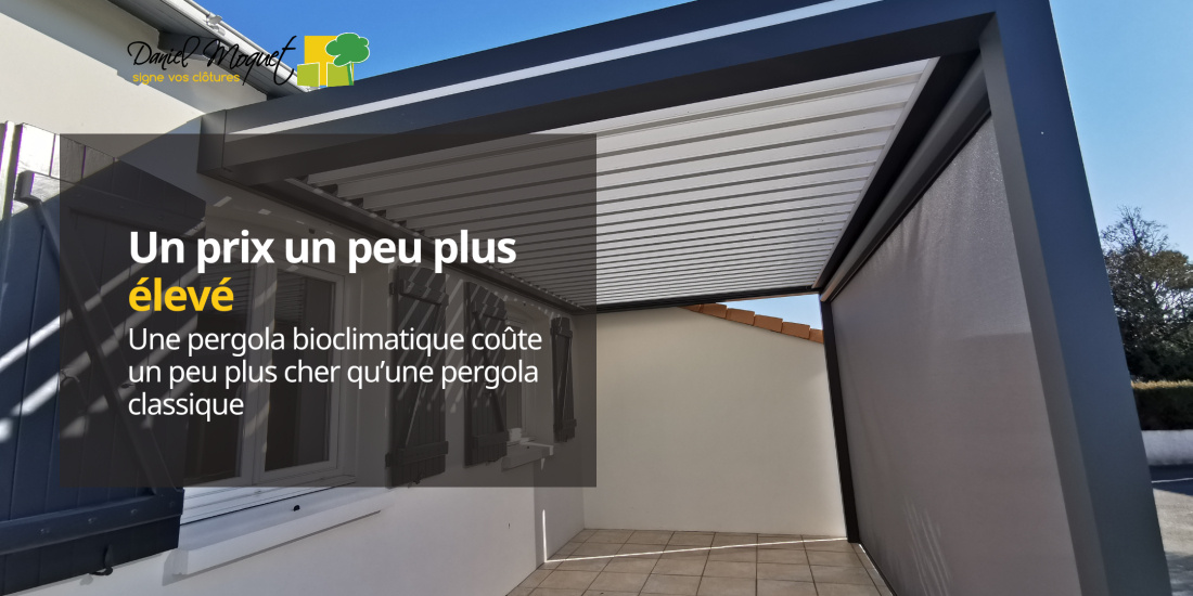Une pergola bioclimatique co&ucirc;te un peu plus cher qu&rsquo;une pergola classique