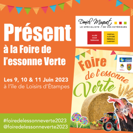 Participation à la Foire de l'Essonne Verte du 9 au 11 juin 2023