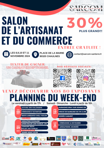 Rendez-vous au salon SARCOM à Chaulnes !