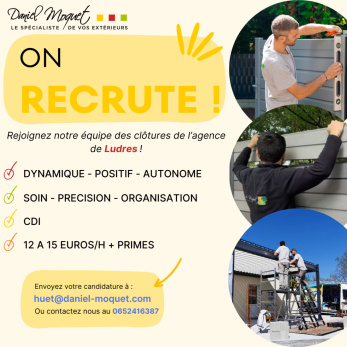 L'entreprise Huet Clôtures recrute !