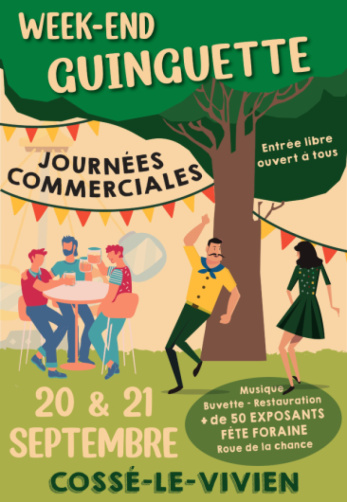 Notre équipe sera présente au week-end guinguette de Cossé-le-Vivien