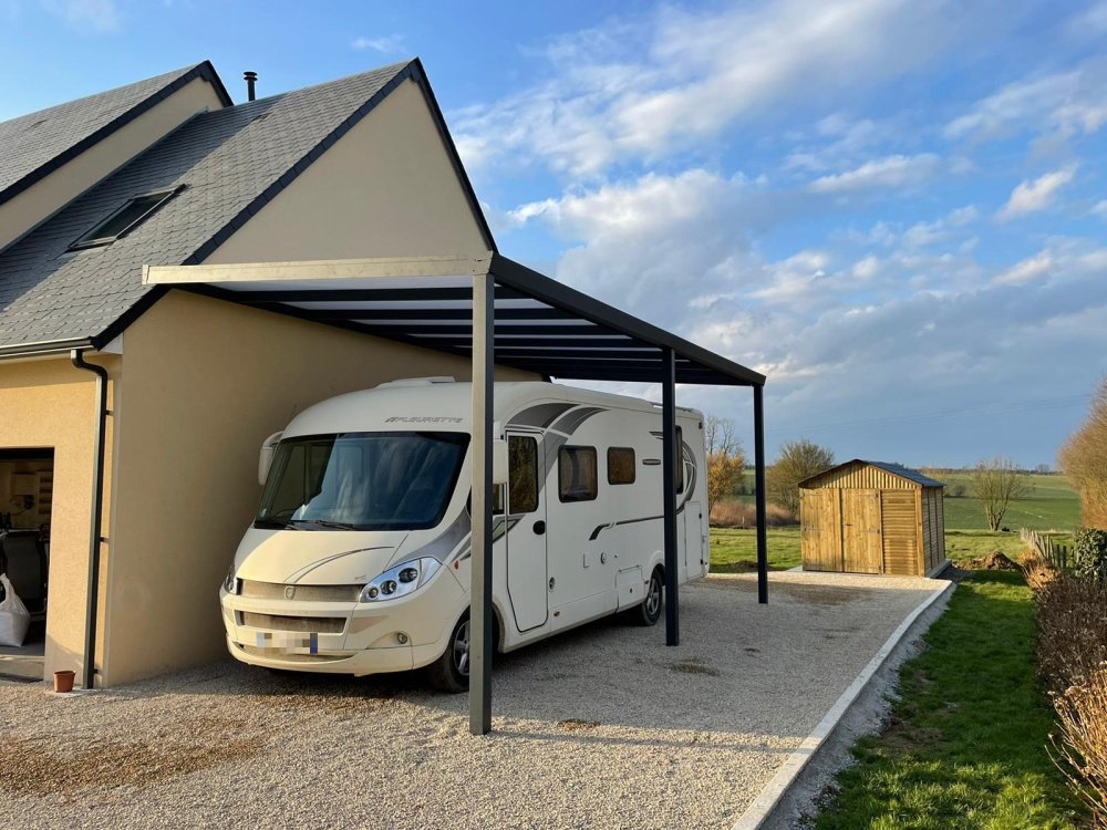 Carport aluminium pour camping car